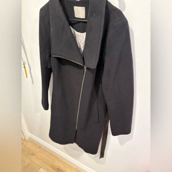 SOIA & KYO WOOL AND CASHMERE PEACOAT Black- - Picture 2 of 15